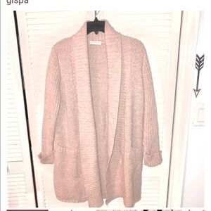 Gispa made in Italy Pink knit cardigan sweater grannycore